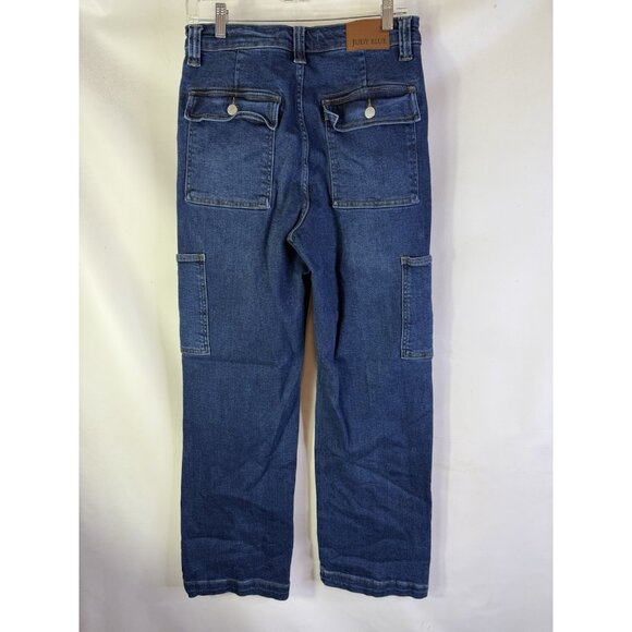 Judy Blue Wide Leg Jeans Baggy Cargo Pocket - Picture 7 of 9